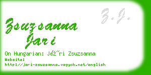 zsuzsanna jari business card